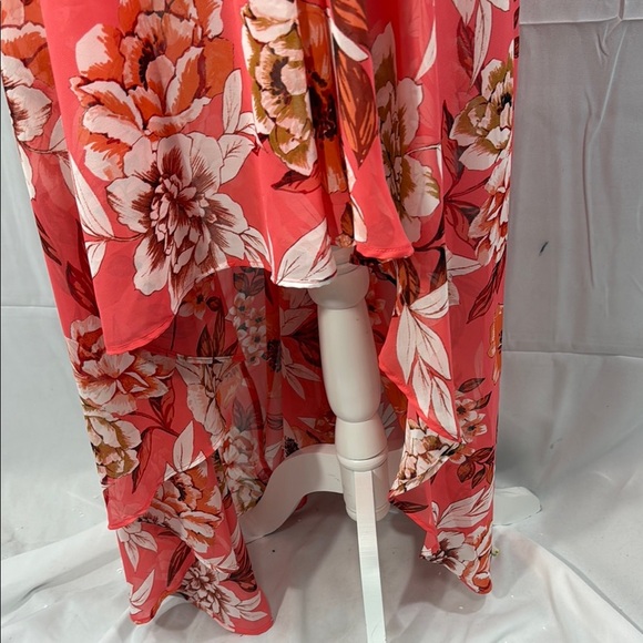 Eliza J Floral Asymmetrical Dress in Pink Size 6 - Picture 9 of 10